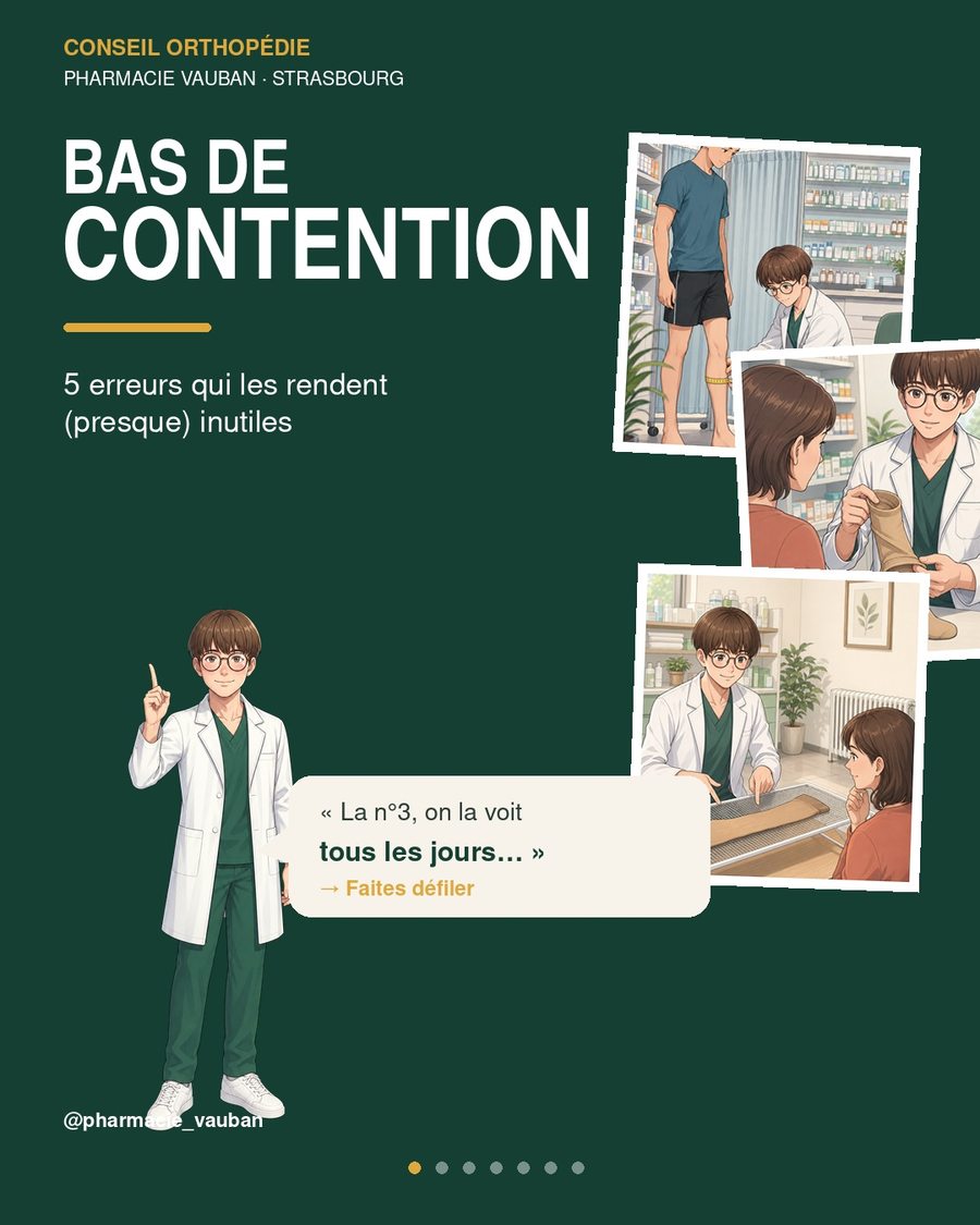 Bas de contention : les 5 erreurs d'utilisation les plus fréquentes vues au comptoir