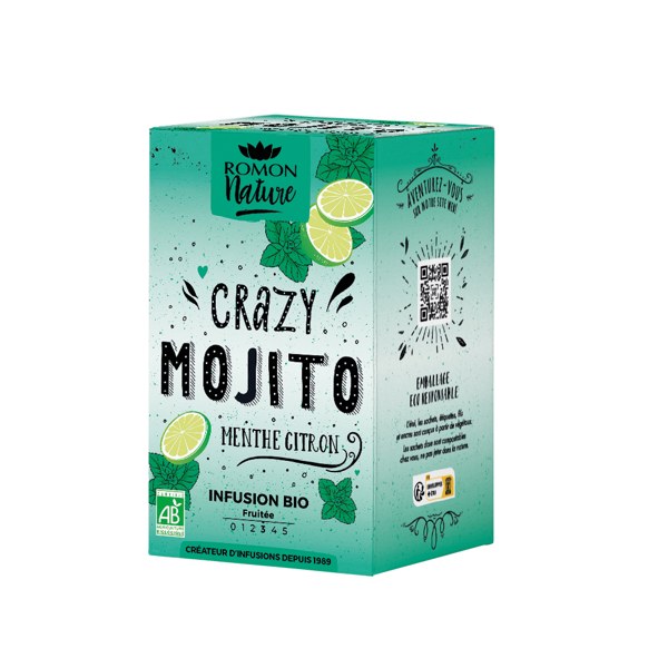 Romon Nature infusion bio saveur mojito — sachets