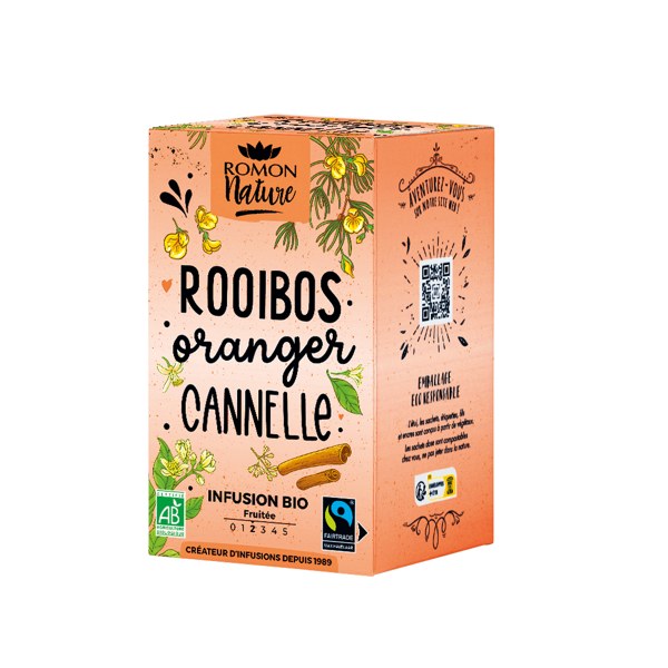 Romon Nature infusion bio rooibos orange — 16 sachets