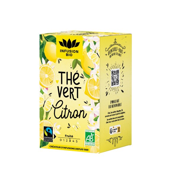 Romon Nature thé vert bio Enjoy Life — 16 sachets