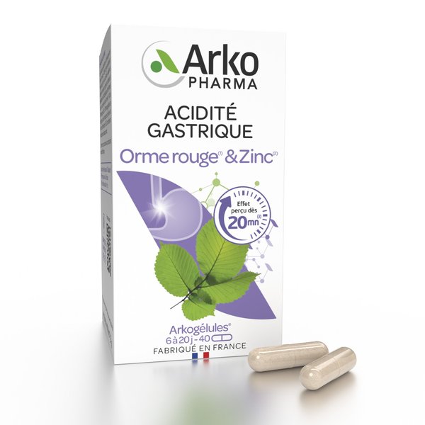 Arkogélules® Orme rouge et Zinc — 40 gélules
