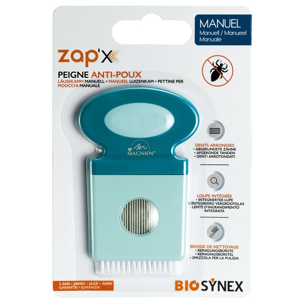 Zap'x peigne a/poux metal