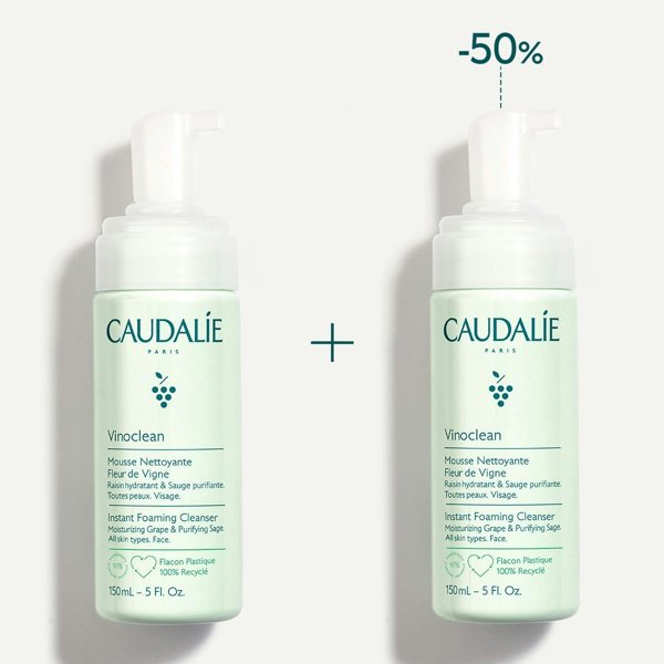 Duo mousse nettoyante fleur de vigne — 150 ml