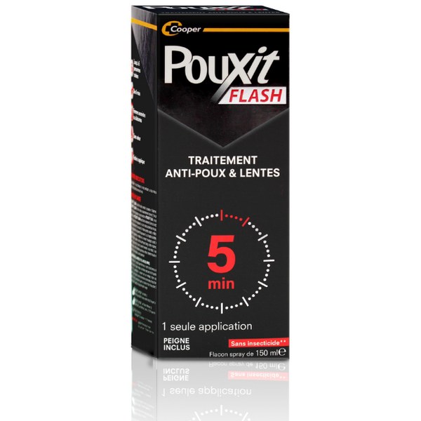 Pouxit flash a/poux&lente 150 ml x2