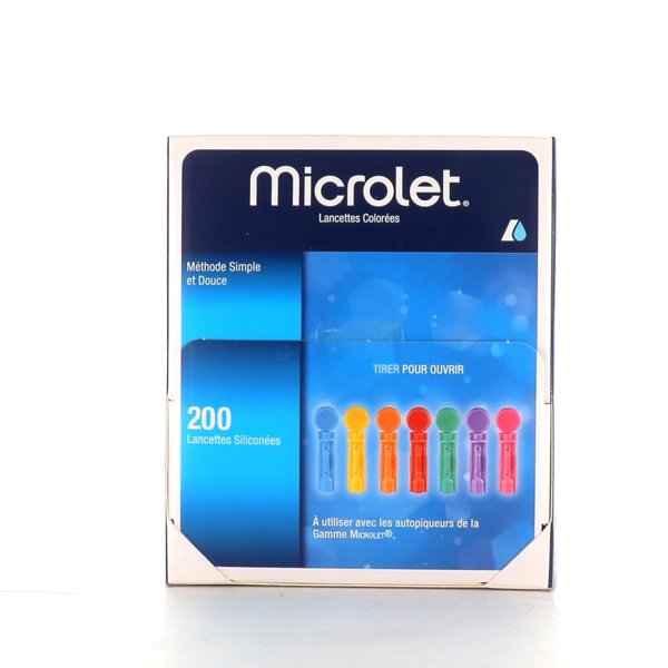 Microlet lancette coloré 200