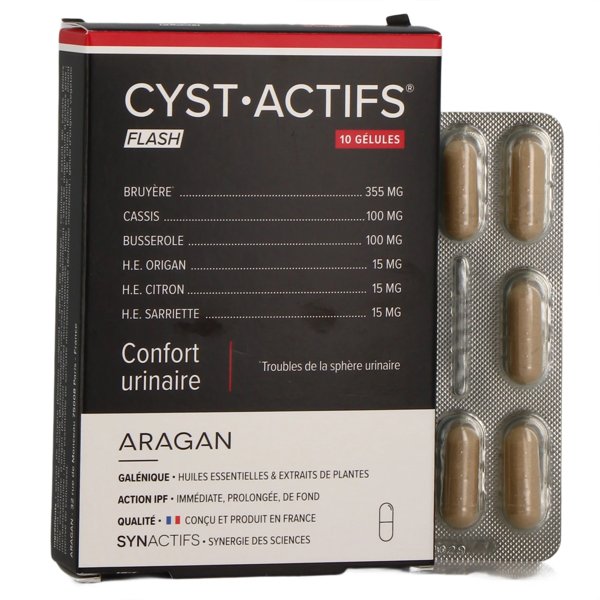 Aragan cystactifs flash gelu 10