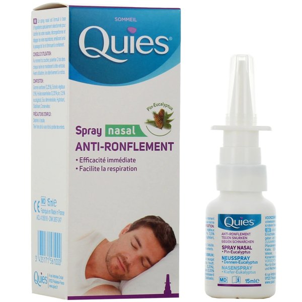 Quies a/ronf pin/euc nasal spray 15 ml