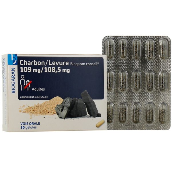 Biogaran charbon/levure gelul 30