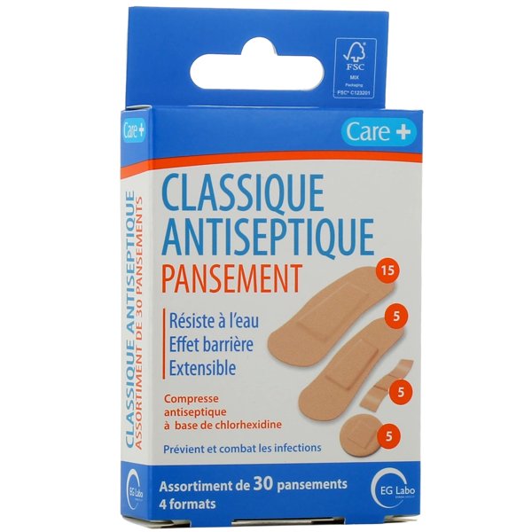 Care+ pansement class antiseptique bt30