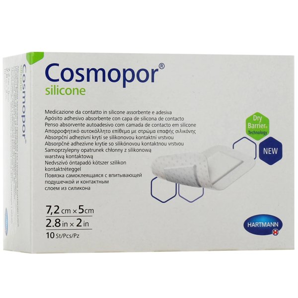 Cosmopor silicone 7,2x 5 cm 10