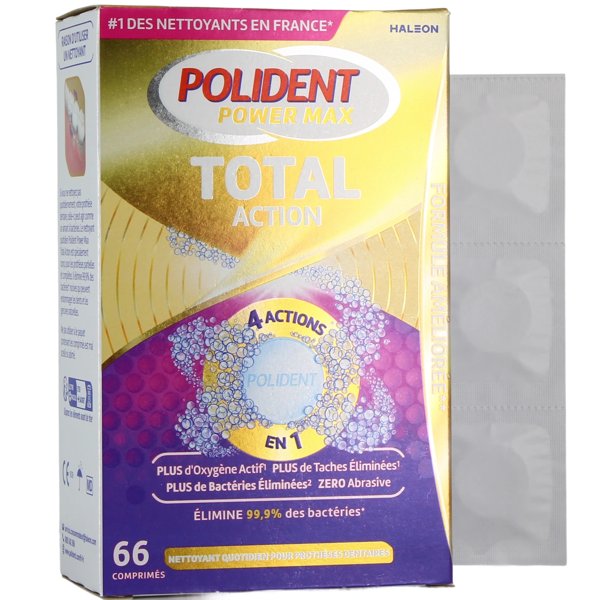 Polident nettoyant total action cpr66