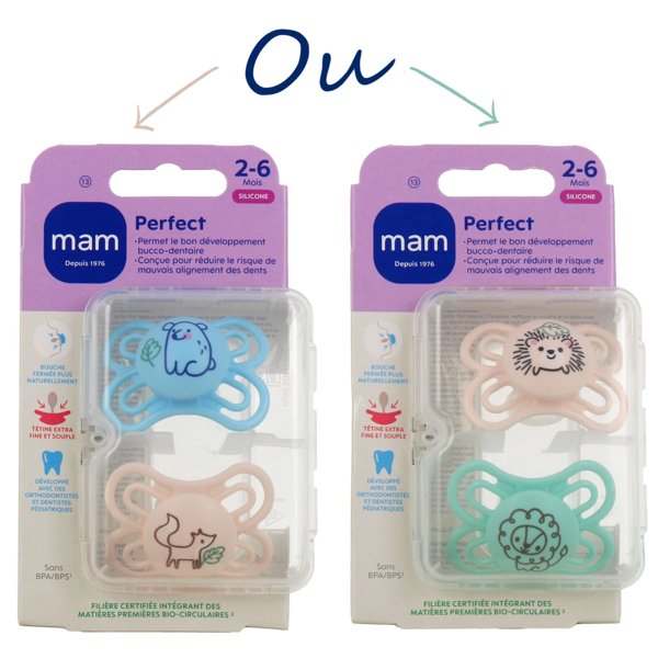 Sucet mam perfect sil 2-6m x2