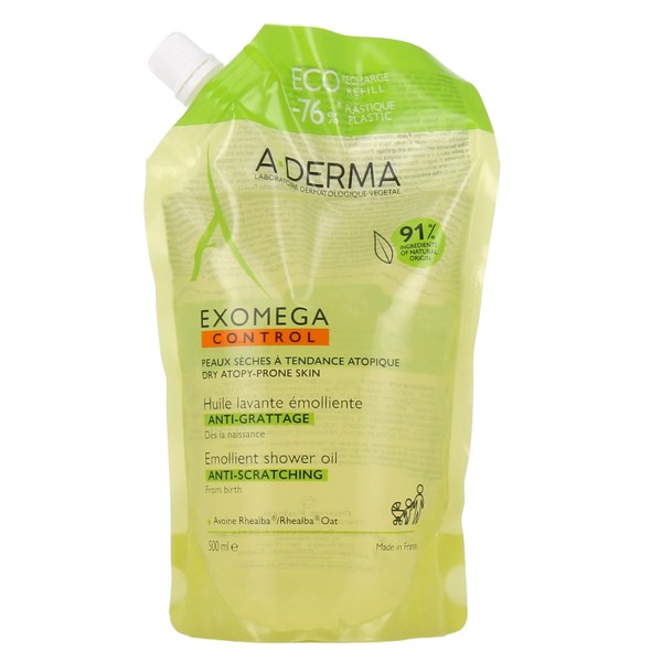 A-Derma Exomega Control Huile lavante émolliente — recharge
