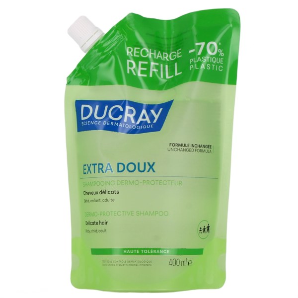 Ducray Extra-Doux shampooing dermo-protecteur — éco-recharge 400 ml