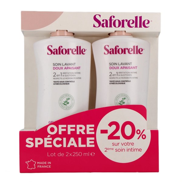Saforelle soin lavant doux — lot de 2 × 250 ml