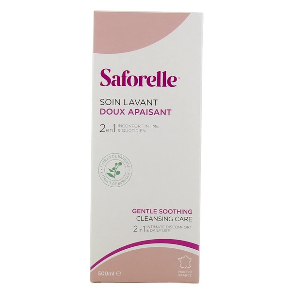 Saforelle soin lavant doux liquide — flacon de 500 ml