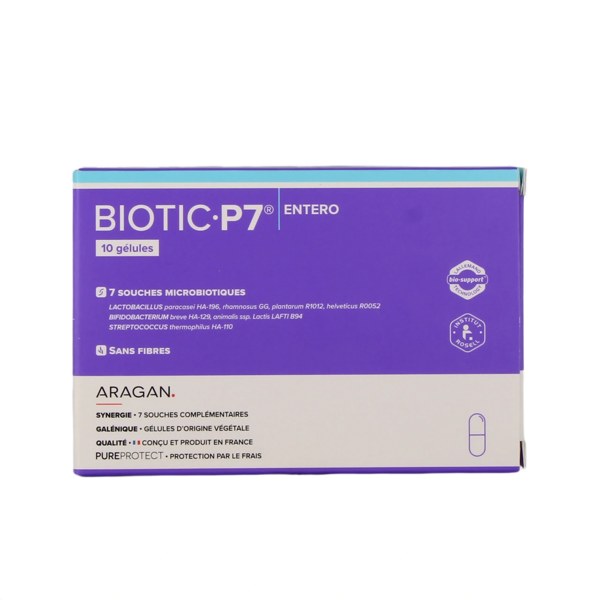 Aragan Biotic 7 Entéro cure de 10 jours — boîte de 10 gélules