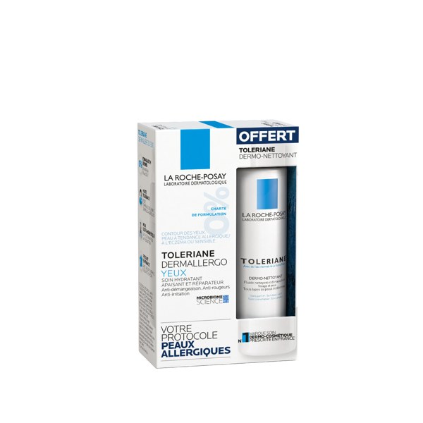 La Roche-Posay Tolériane Dermallergo coffret soin yeux + Dermo-Nettoyant