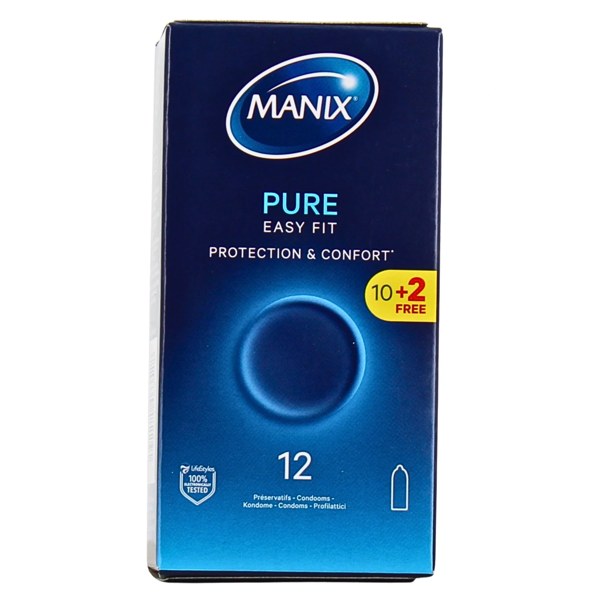Manix Pure préservatifs — boîte de 10 + 2