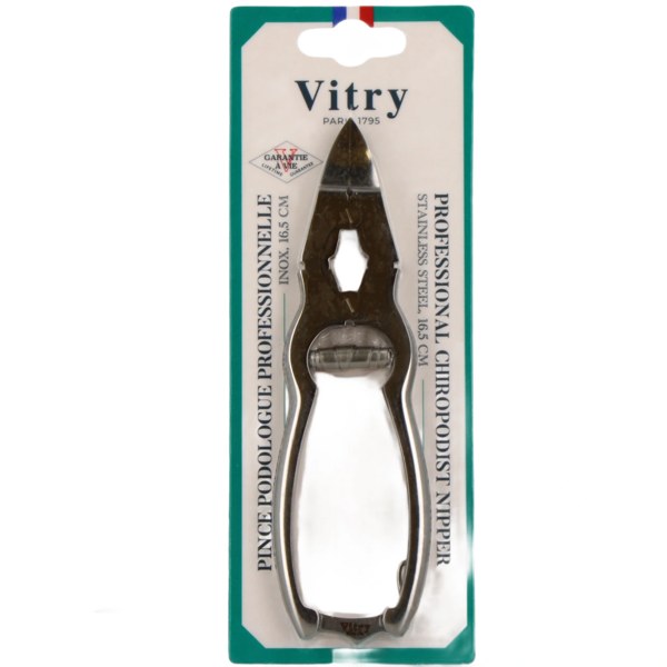 Vitry pince à ongles podologue professionnelle inox — 16,5 cm