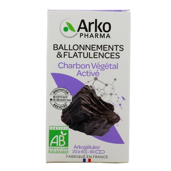 Arkogélules® BIO Charbon Végétal Activé — 80 gélules