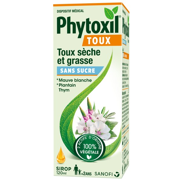 Phytoxil sirop toux sans sucres — flacon de 120 ml