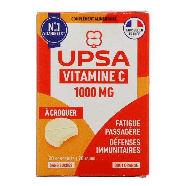 UPSA Vitamine C 1000 mg comprimés à croquer — boîte de 20