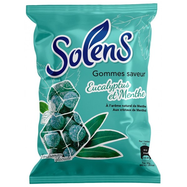 Solens gommes eucalyptus menthol — sachet 110 g