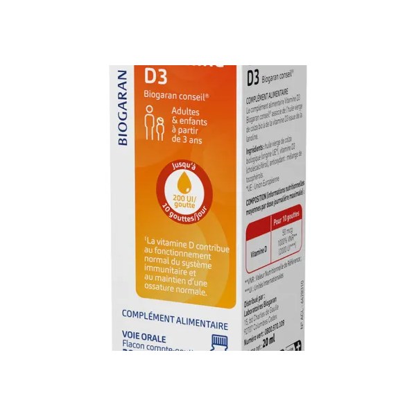 Biogaran Conseil vitamine D — flacon de 15 ml