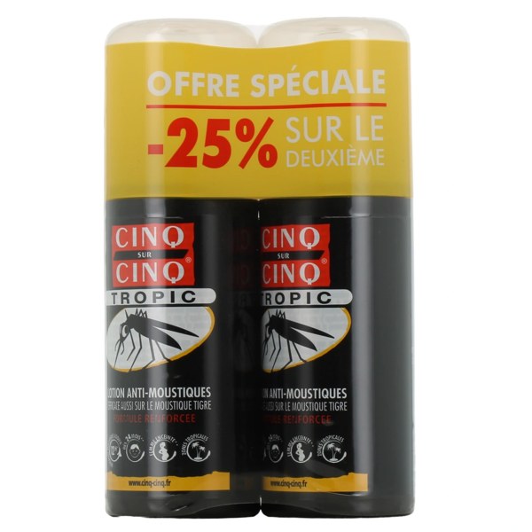 Cinq sur Cinq Tropic lotion anti-moustiques en spray — lot de 2 × 75 ml