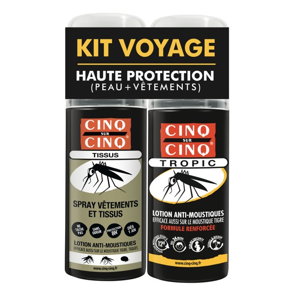 Cinq sur Cinq kit voyage anti-moustiques haute protection