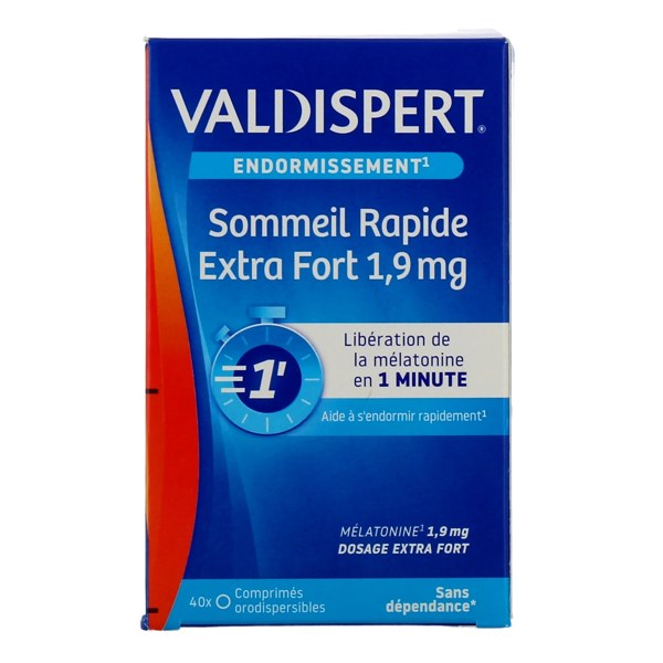 Valdispert Sommeil Rapide mélatonine — boîte de 40 comprimés