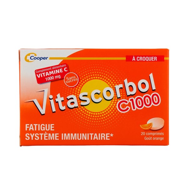 Vitascorbol C1000 vitamine C — comprimés à croquer, format éco