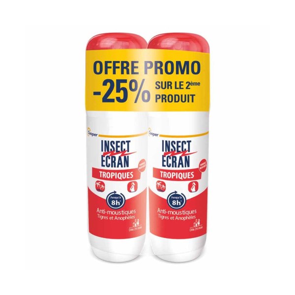 Insect Écran Peau Tropique répulsif moustiques et tiques — 2 × 75 ml