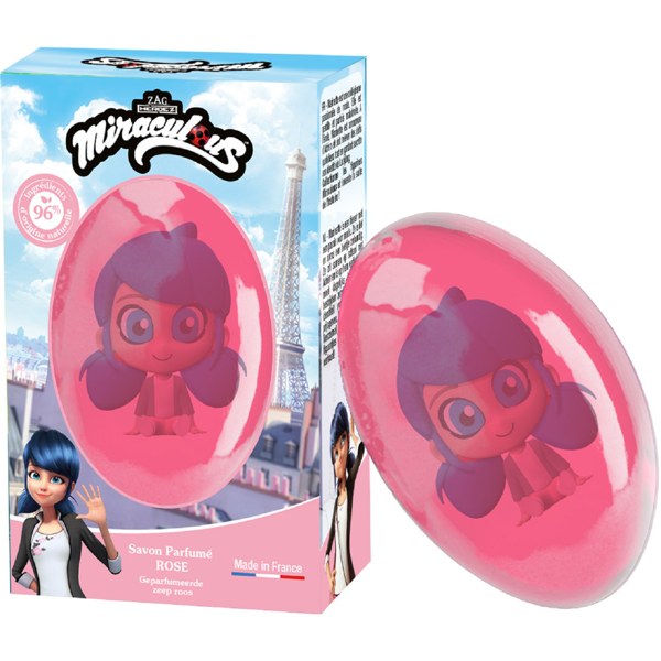 Le Comptoir du Bain Miraculous savon parfum rose — 75 g (figurine Marinette)
