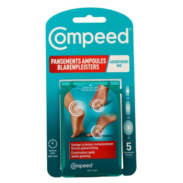 Compeed pansements ampoules assortiment — boîte de 5