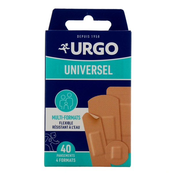 Urgo pansements universels 4 tailles — boîte de 40