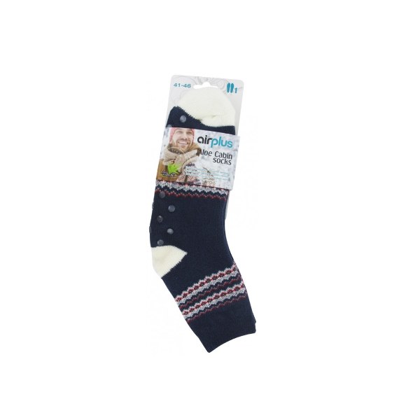 Airplus Aloe Cabin chaussettes homme — motif tribal, bleu marine