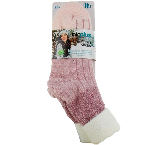 Airplus Aloe Cabin chaussettes cocooning chinées — rose