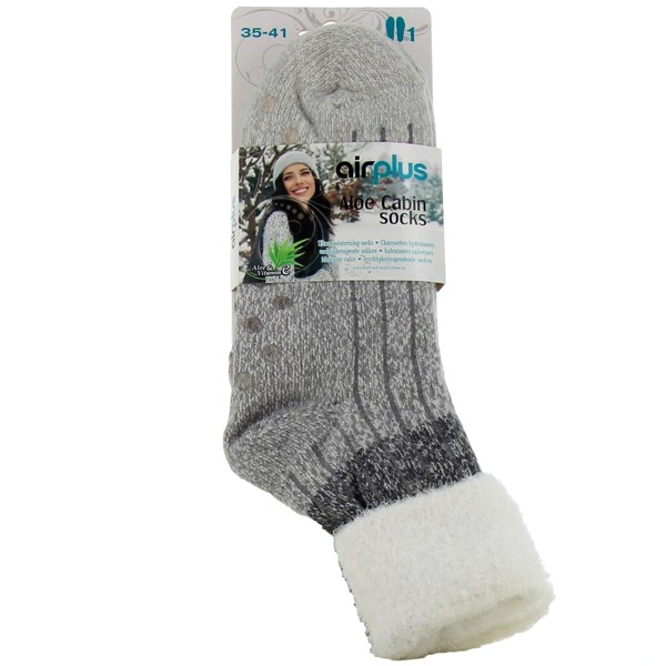 Airplus Aloe Cabin chaussettes cocooning chinées — gris