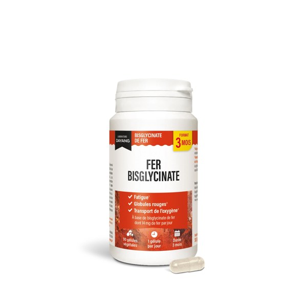 Dayang Fer bisglycinate — 90 gélules (3 mois)