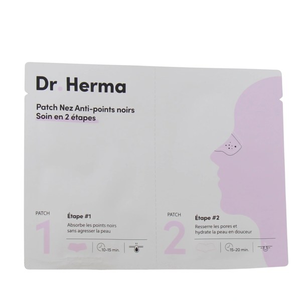 Dr Herma Patchs nez anti-points noirs — soin 2 étapes, 1 unité