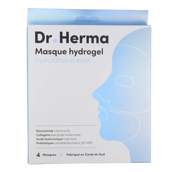 Dr Herma Masque hydrogel visage — boîte de 4