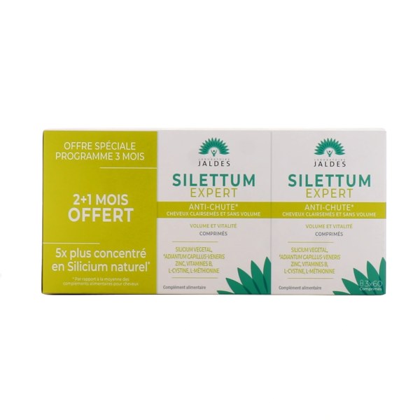Silettum Expert cheveux comprimés — boîte de 180
