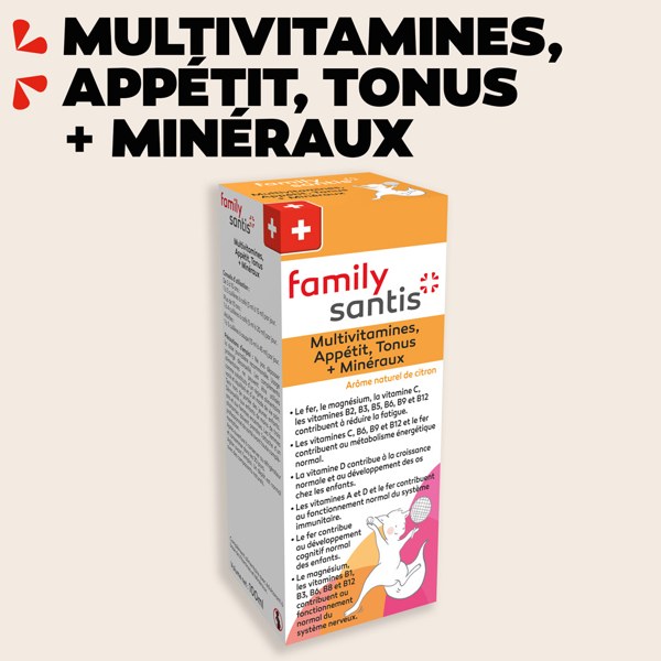 Familysantis Multivitamines, appétit, tonus + minéraux sirop — 100 ml (ex-Pédiasantis)