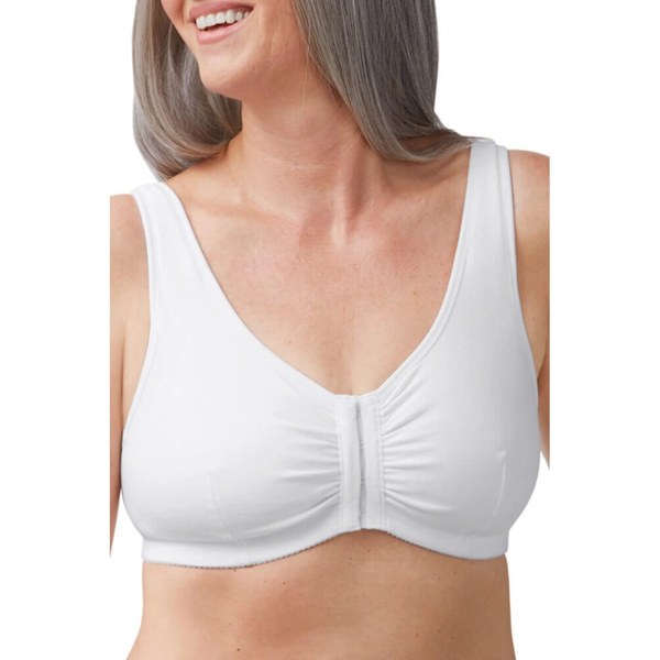 Soutien-gorge post-opératoire Amoena Fleur sans armatures (réf. 44672) — blanc, taille M, bonnets C/D