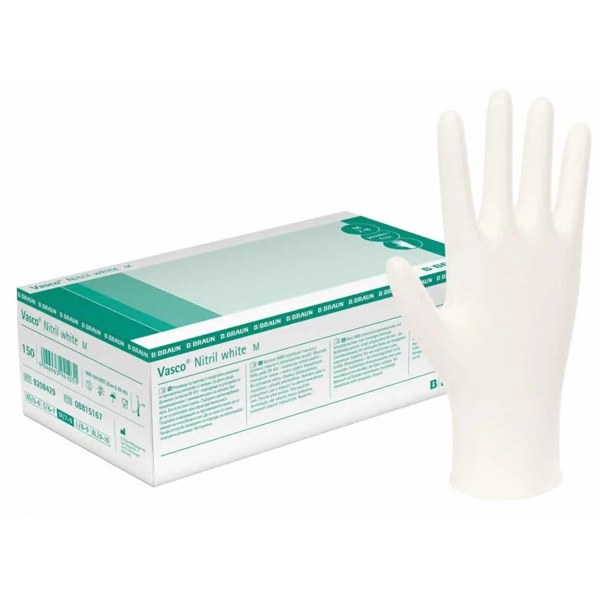 Vasco Nitril White gants d'examen en nitrile non poudrés — taille M