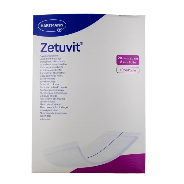 Zetuvit pansements américains absorbants 20 × 25 cm — boîte de 10