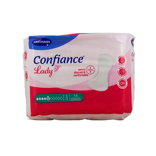 Confiance Lady protections absorbantes 5 gouttes — paquet de 14