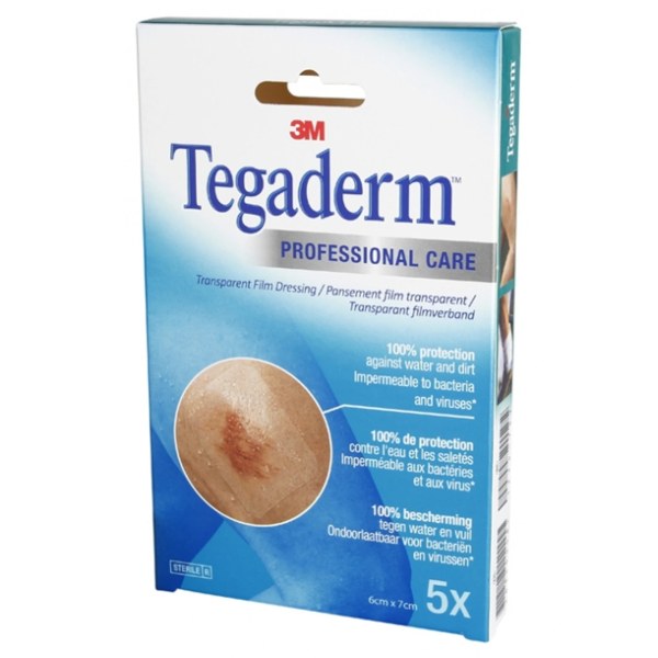 Tegaderm pansements film adhésif stériles 6 × 7 cm — boîte de 5